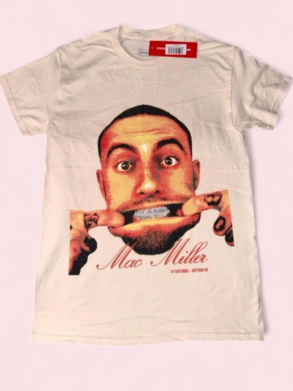 Headgear Classics Mac Miller white t-shirt memorial. size S. Retails $35